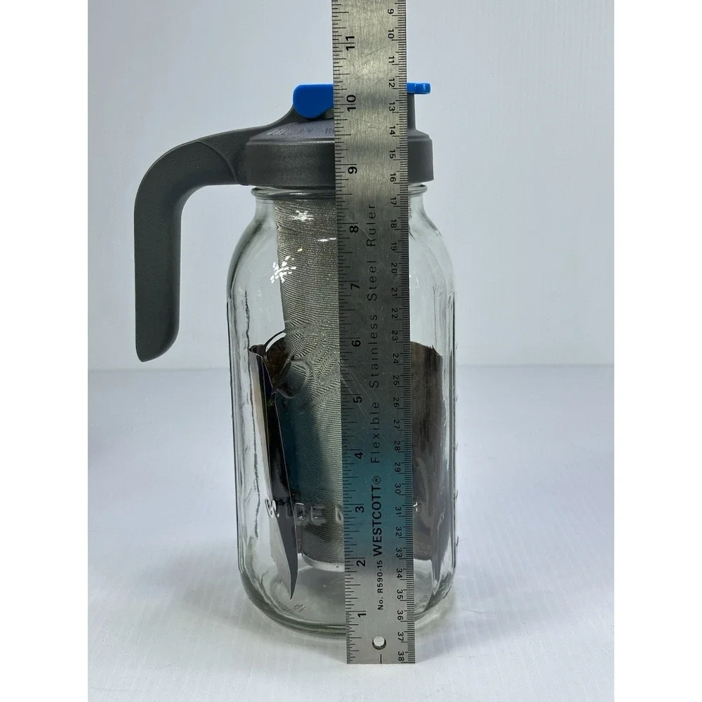 County Line Kitchen Ball Jar Cold Hot Brew Infuser Flip Top Mason Jar Brewer
